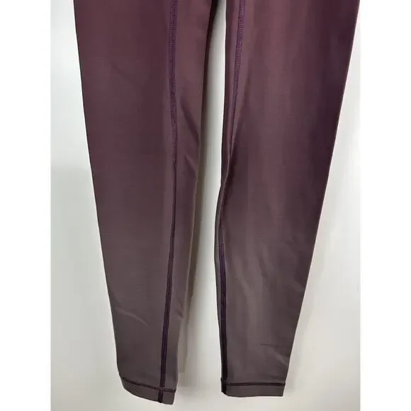 Lululemon Wunder Under Pant Hi-Rise Ombre Black Cherry Leggings Women's Size 4 - Picture 9 of 11